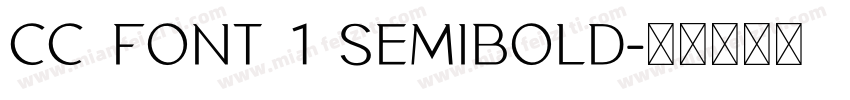 Cc FONT 1 Semibold字体转换